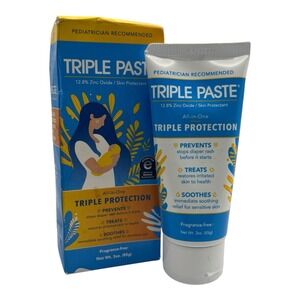 Triple Paste - Diaper‎ Rash Cream (3 oz) - Zinc Oxide Soothing Relief Paste